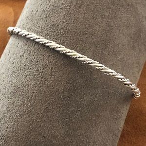 Navajo Twist Wire Sterling Silver Cuff Bracelet